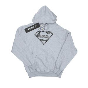 DC Comics Mens Superman Marble Logo Hoodie / Sports Grey